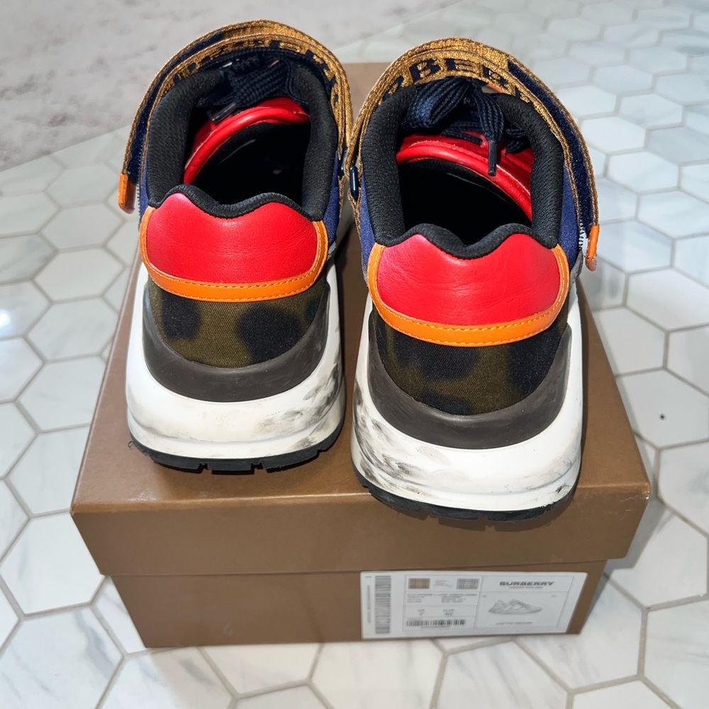 BURBERRY Ronnie Mixed Media Sneakers - Picture 4 of 13